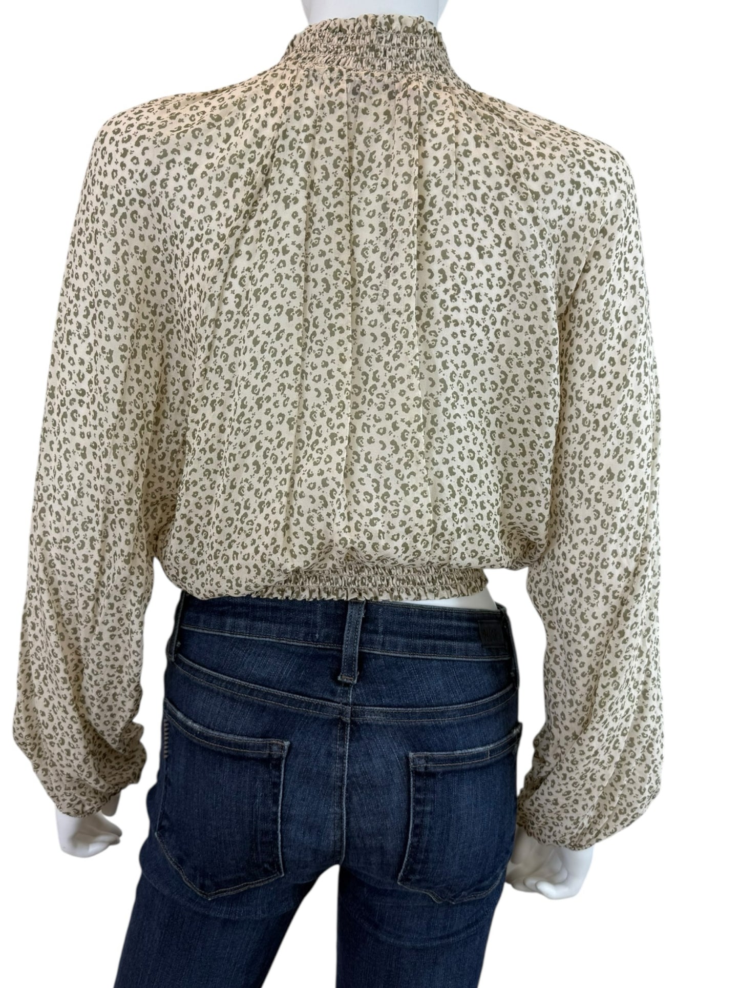 Lavender Brown Blouse Size L