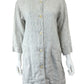EILEEN FISHER White Striped 100% Organic Linen Dress Size S