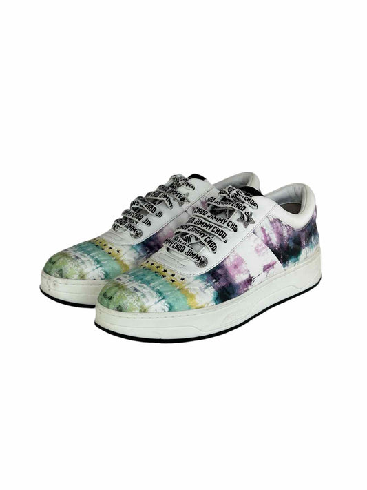 JIMMY CHOO Hawaii Tye Die Oasis Leather Sneakers Size 39