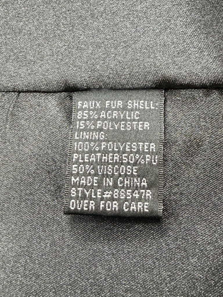 Via Spiga Burgundy Faux Fur Vest Size XL