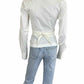 Donna Karan White Wrap Blouse Size S