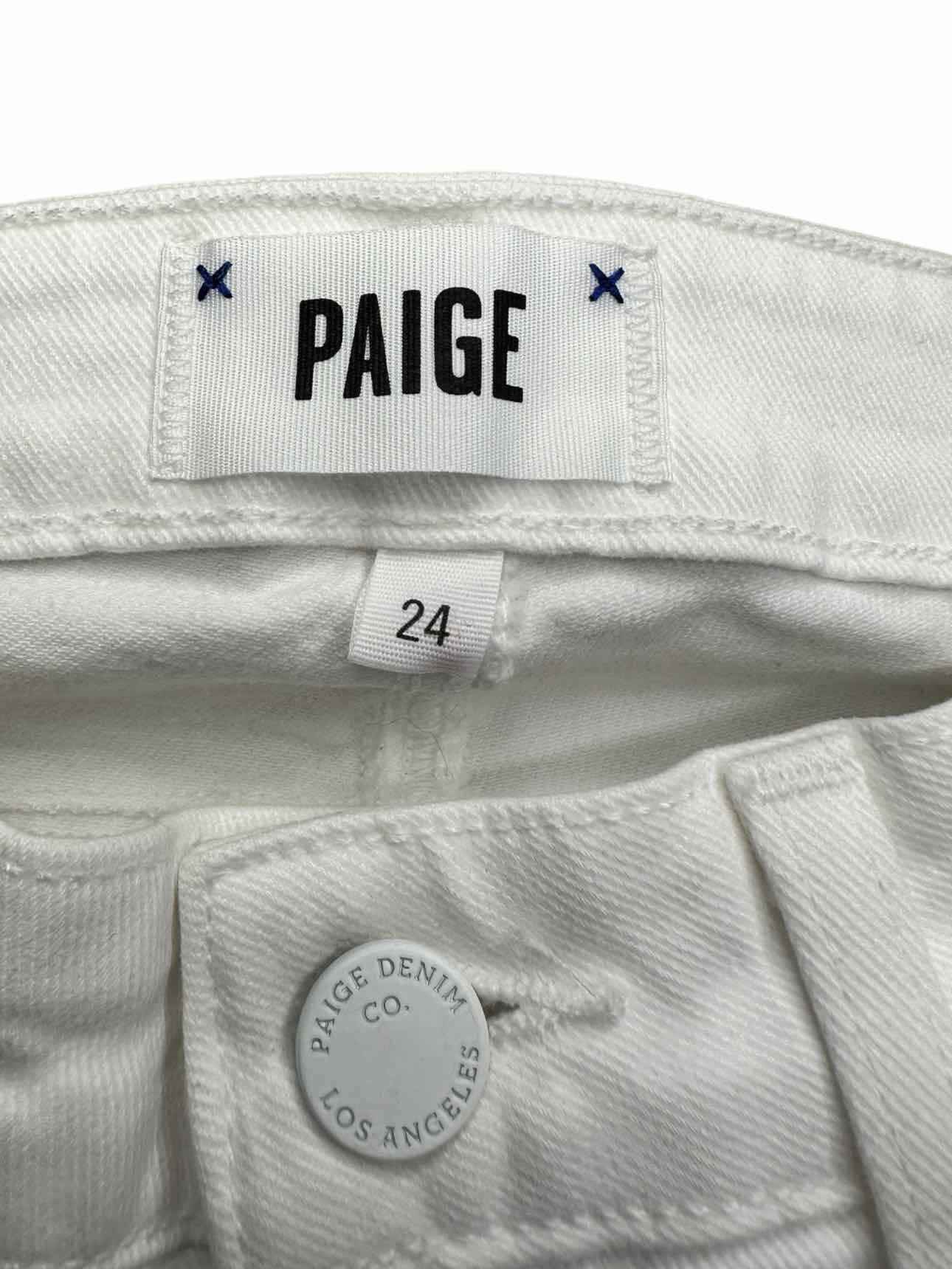 PAIGE NWT White Skyline Ankle Peg Jean Size 24