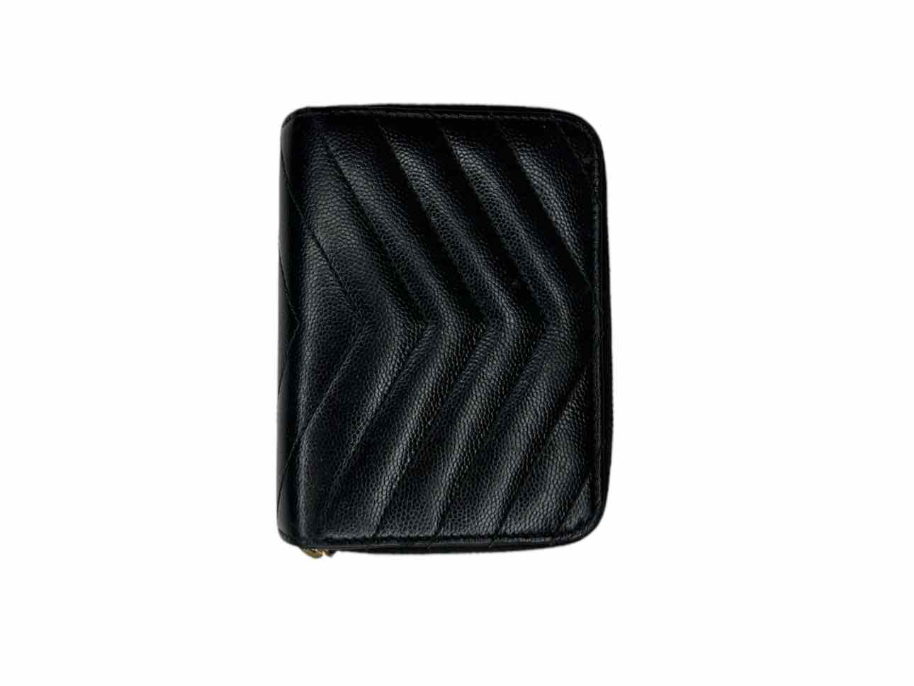 Yves Saint Laurent Black Cassandre Matelasse Compact Wallet