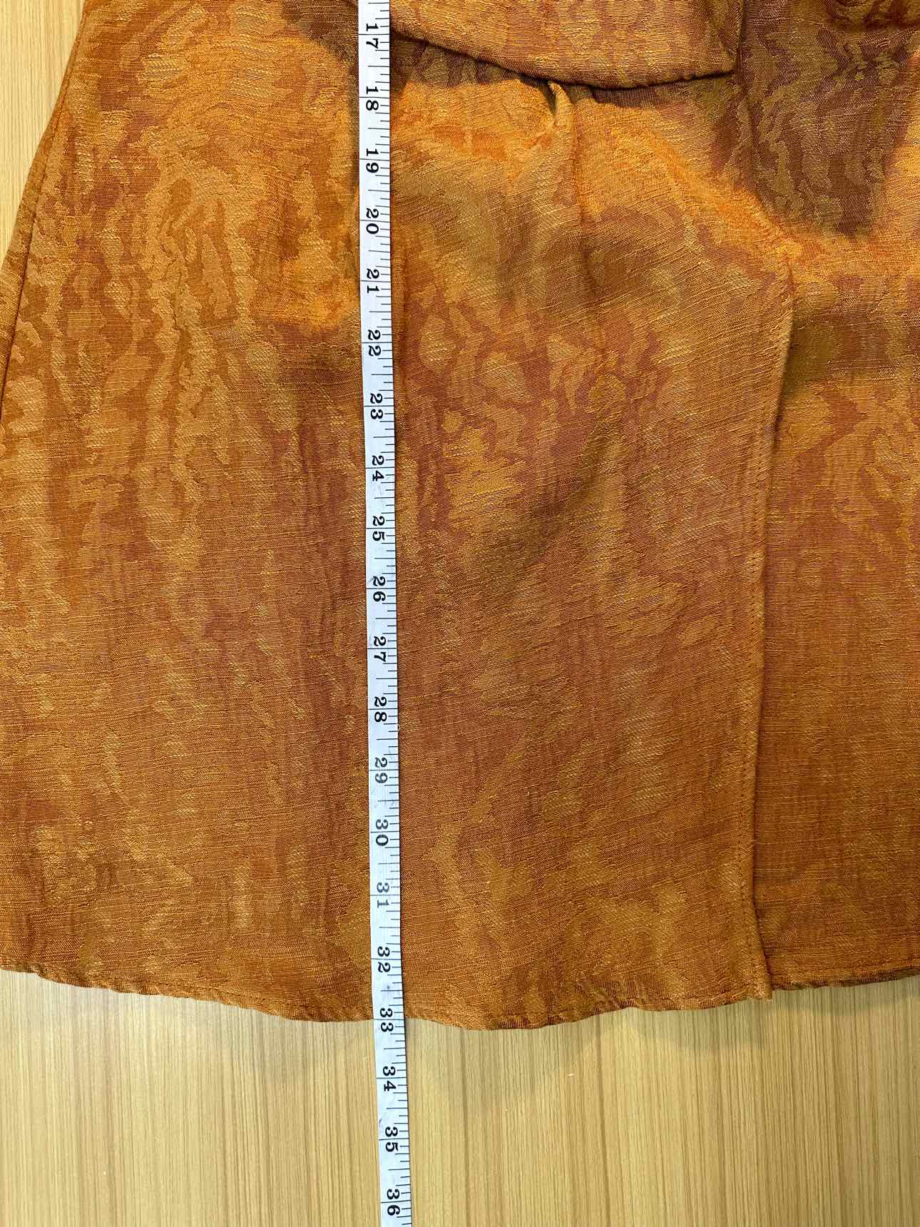 Willow Orange Brocade Cocktail Dress Size M