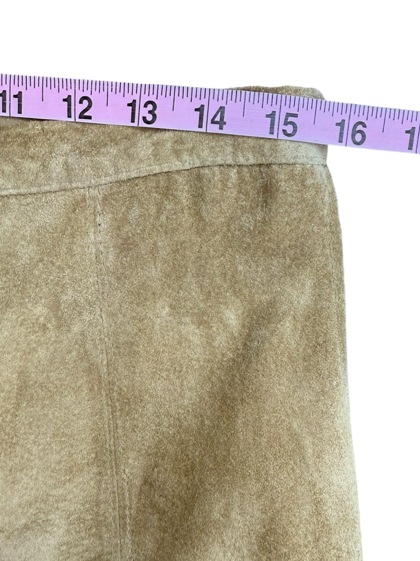 Chico's Tan Leather Maxi Skirt Size M