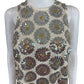TRINA TURK NWT Cream Sequined Johana Shift Dress Size M