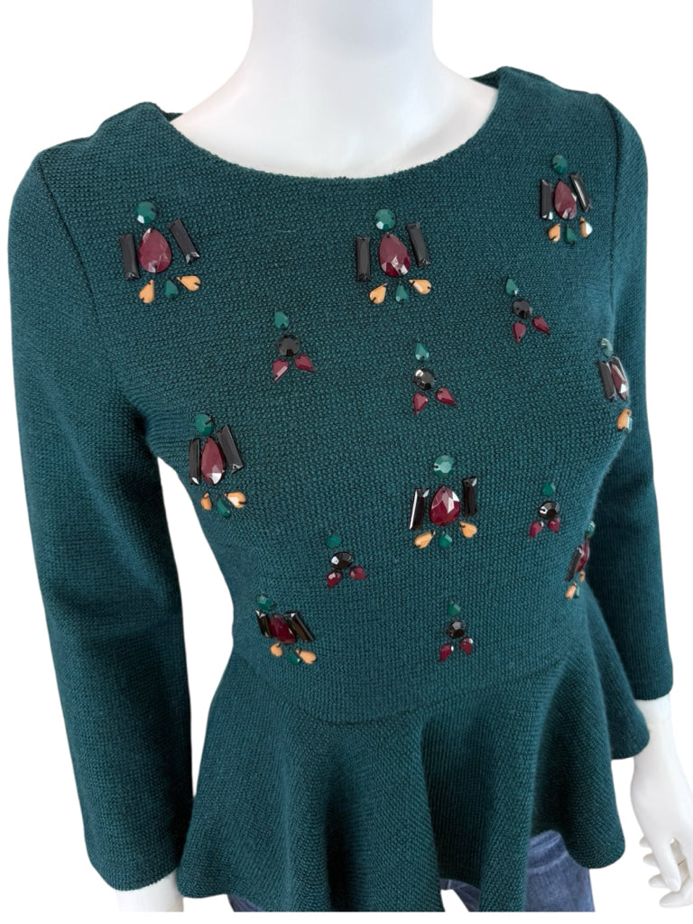 dolce vita Gem Drop Peplum Sweater Size S