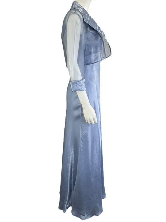ALEX EVENINGS Dusty Blue Formal Dress Size 6