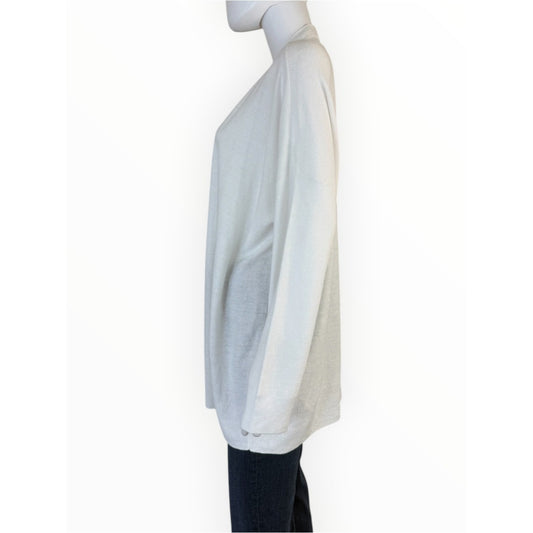 Eileen Fisher NWT Organic Linen Cotton High Collar Cardigan Size M
