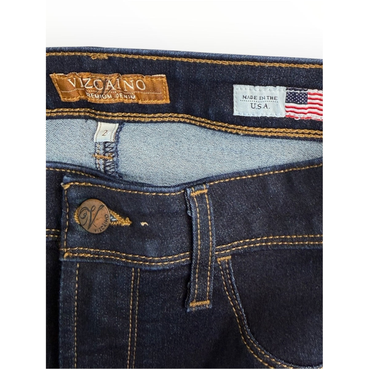Vizcaino Premium Denim Blue Skinny Jeans Size 2