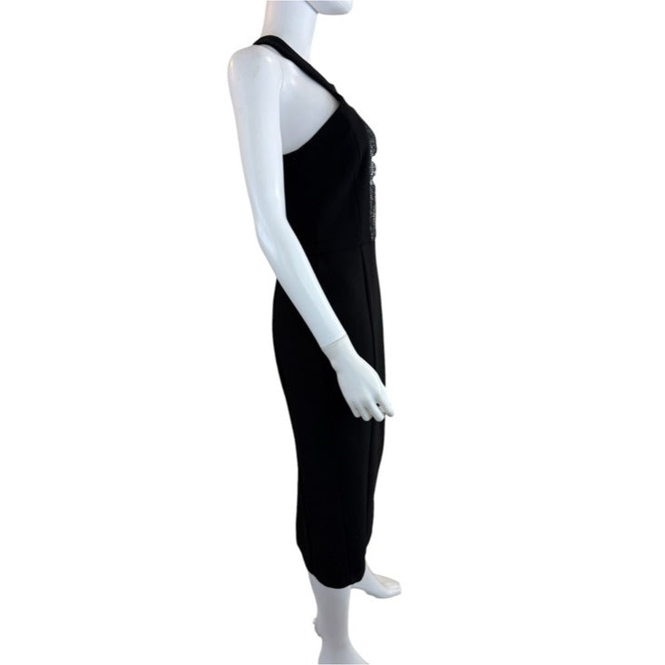 Hunter Bell Black Halter Cocktail Dress Size 6