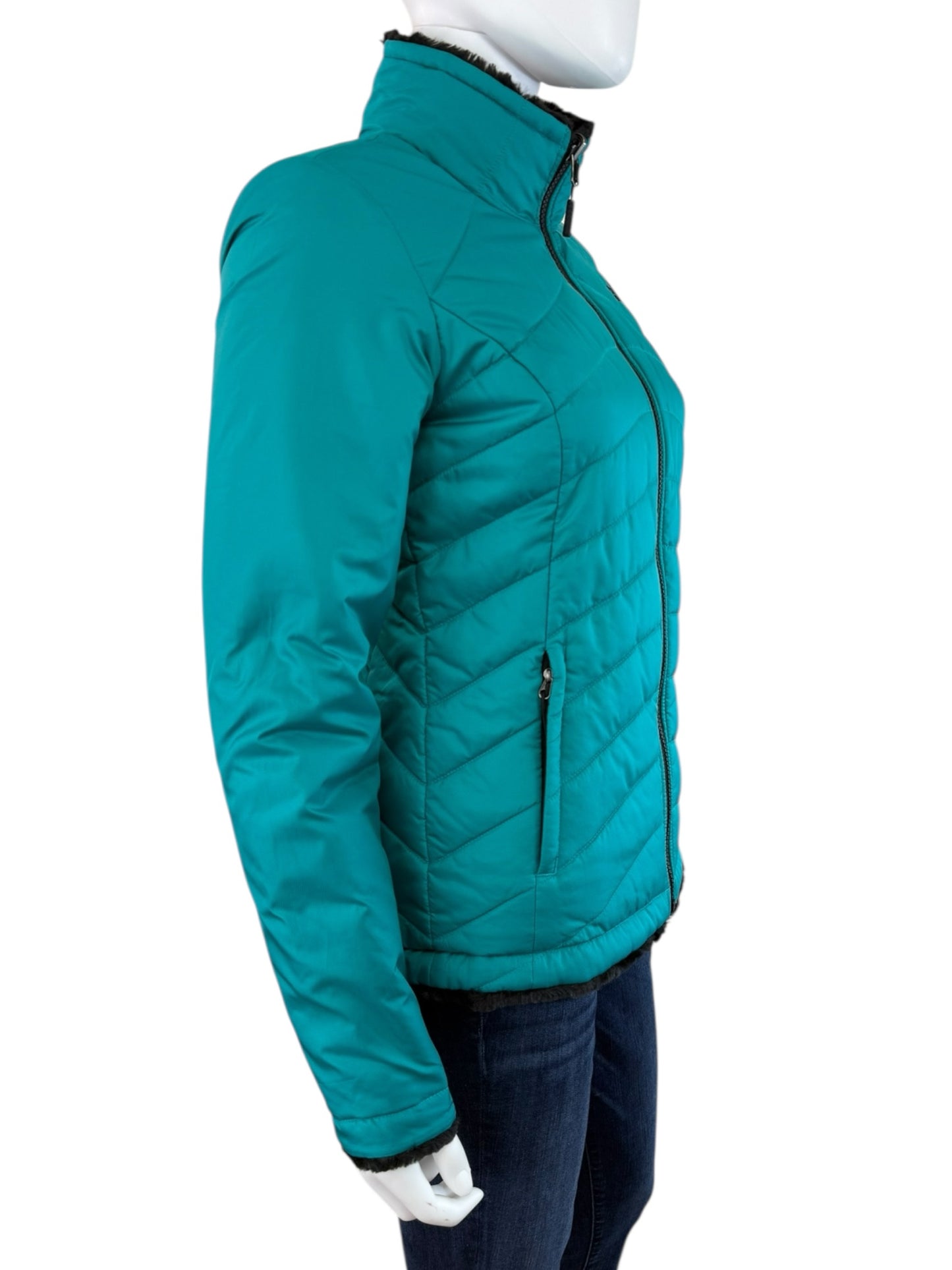 THE NORTH FACE Reversible Teal Mossbud Jacket Size XS