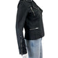 KUT from the Kloth Black Faux Leather Moto Jacket Size S
