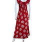the great. Red Paisley Smocked Maxi Dress Size 0