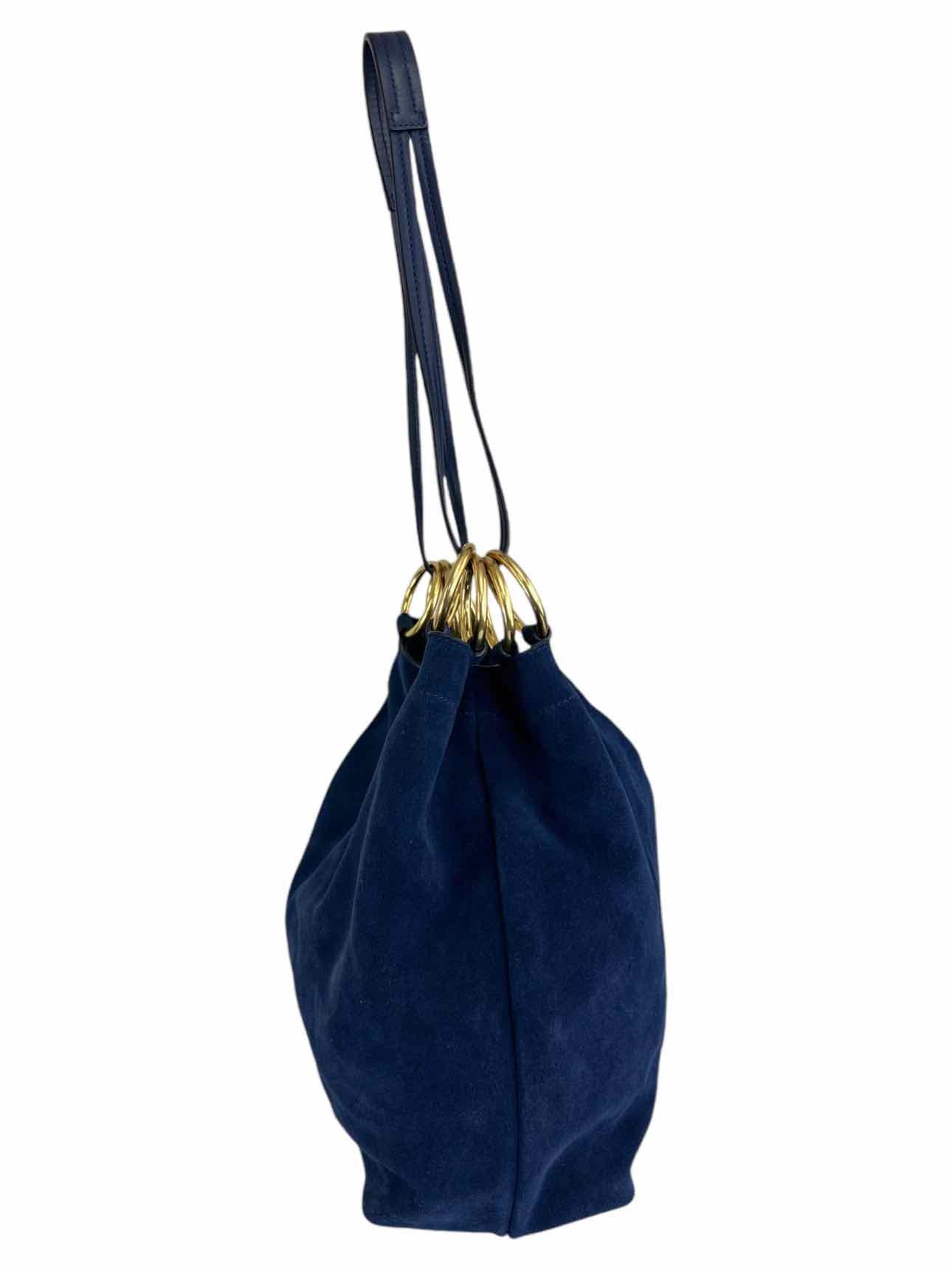 Tory Burch Farrah Suede Tote in Navy