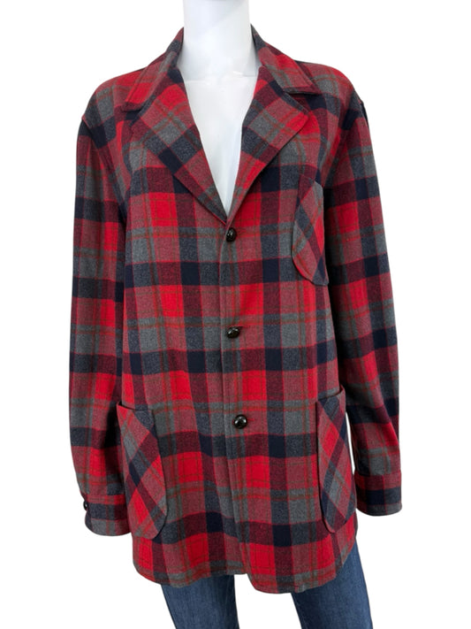 PENDLETON Vintage Red Pure Virgin Wool Blazer Size L