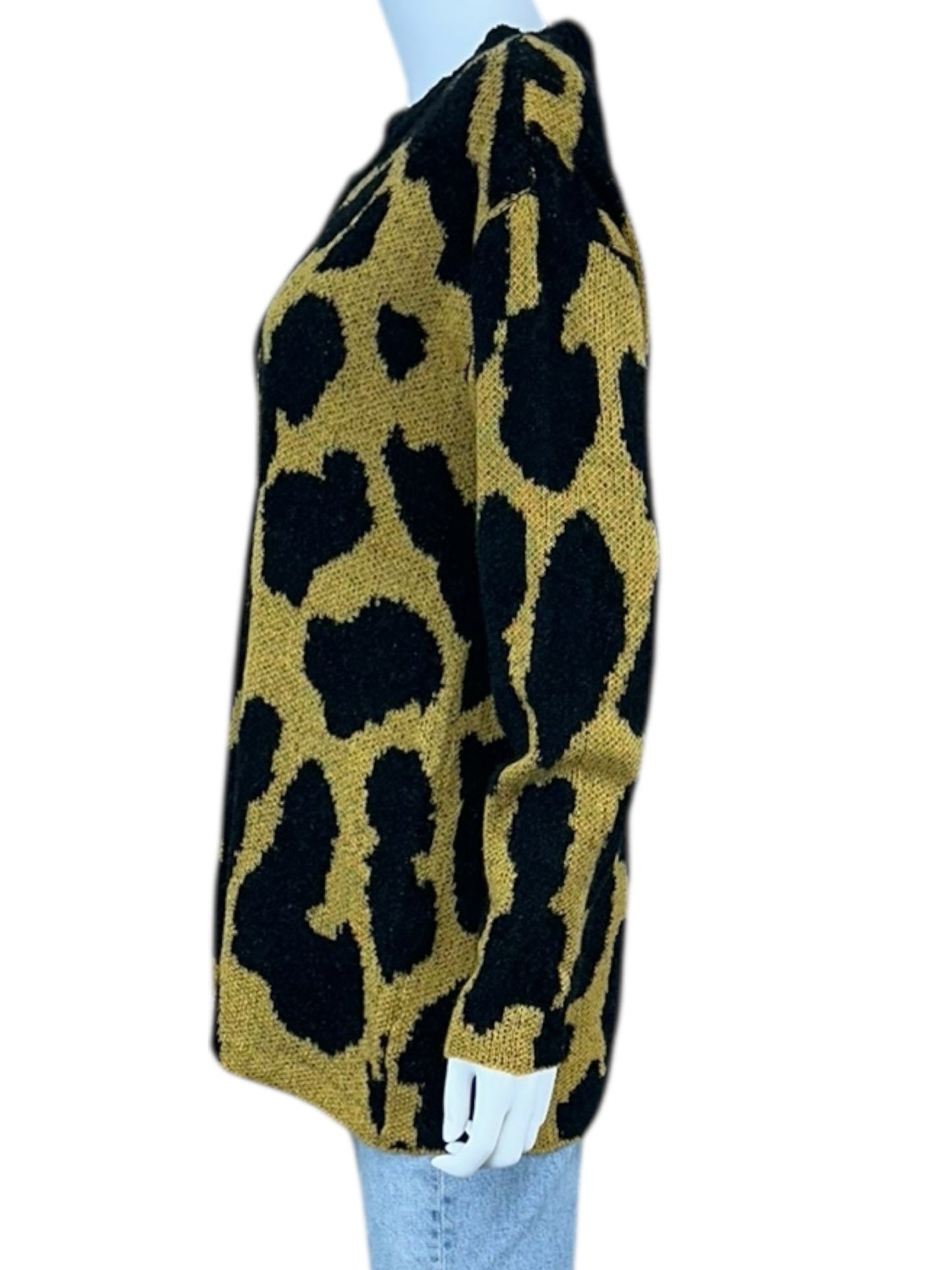 Sharon Young Leopard Tunic Sweater Size M
