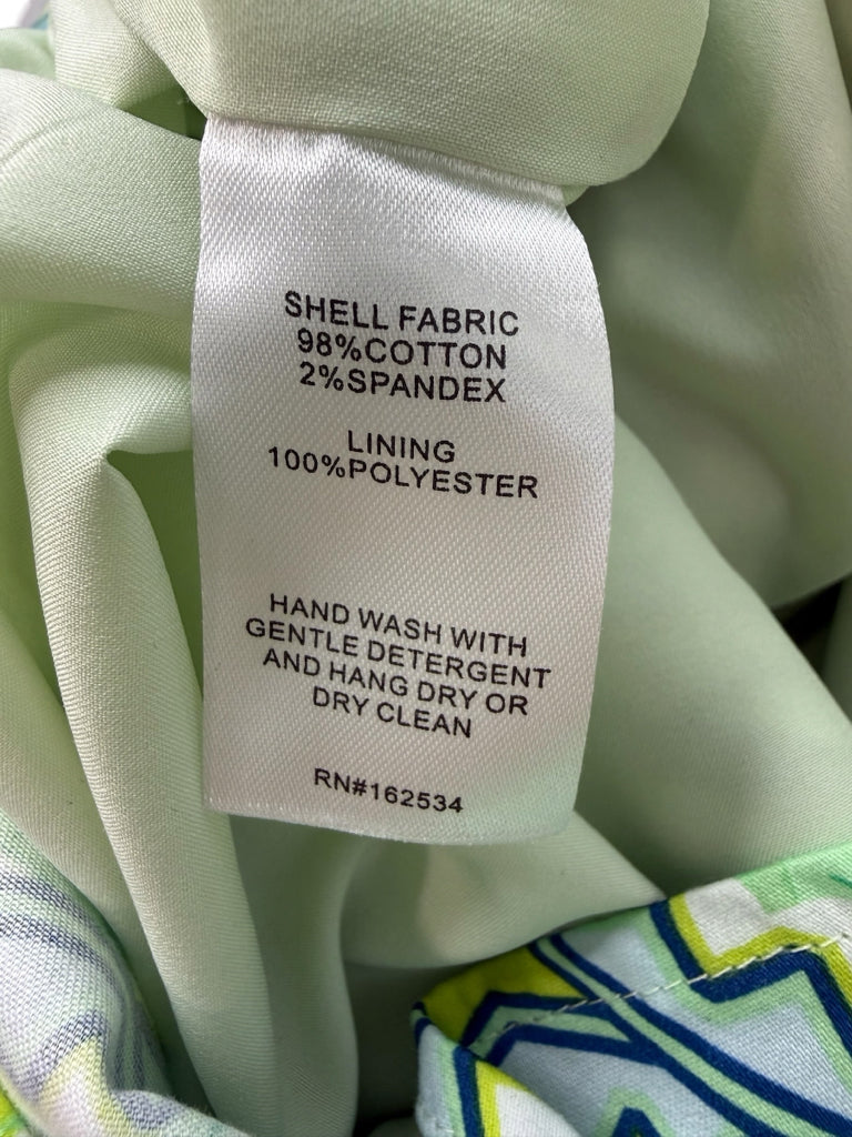 Emily McCarthy NWT Green Deco Palm Palmer Dress Size XS