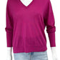 Gerard Deral Magenta 100% Wool V-neck Sweater Size 2