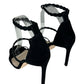 PAIGE Black Suede Scalloped Pumps Size 9
