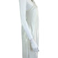 HALSTON Champagne Halter Mini Dress Size M