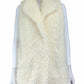 pete & greta Faux Fur Cream Vest Size L