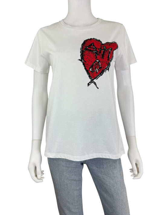 Alexander McQueen Heart Graphic Tee Size 42