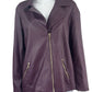 Chico's Purple Vegan Leather Jacket Size XL