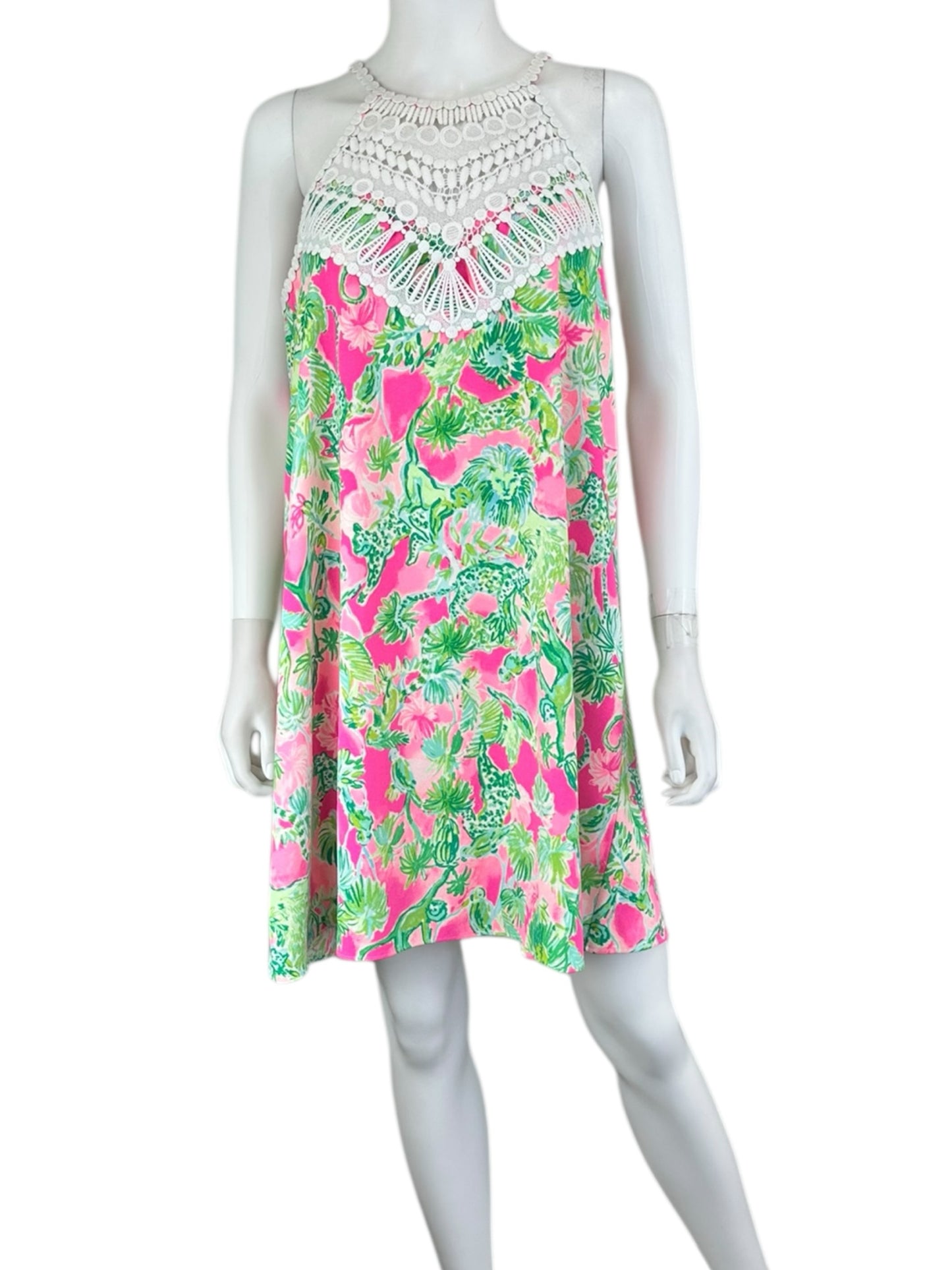 Lilly Pulitzer Lace Multicolor Floral Mini Dress Size 14