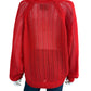 BROCHU WALKER Red Cotton Sweater Size L