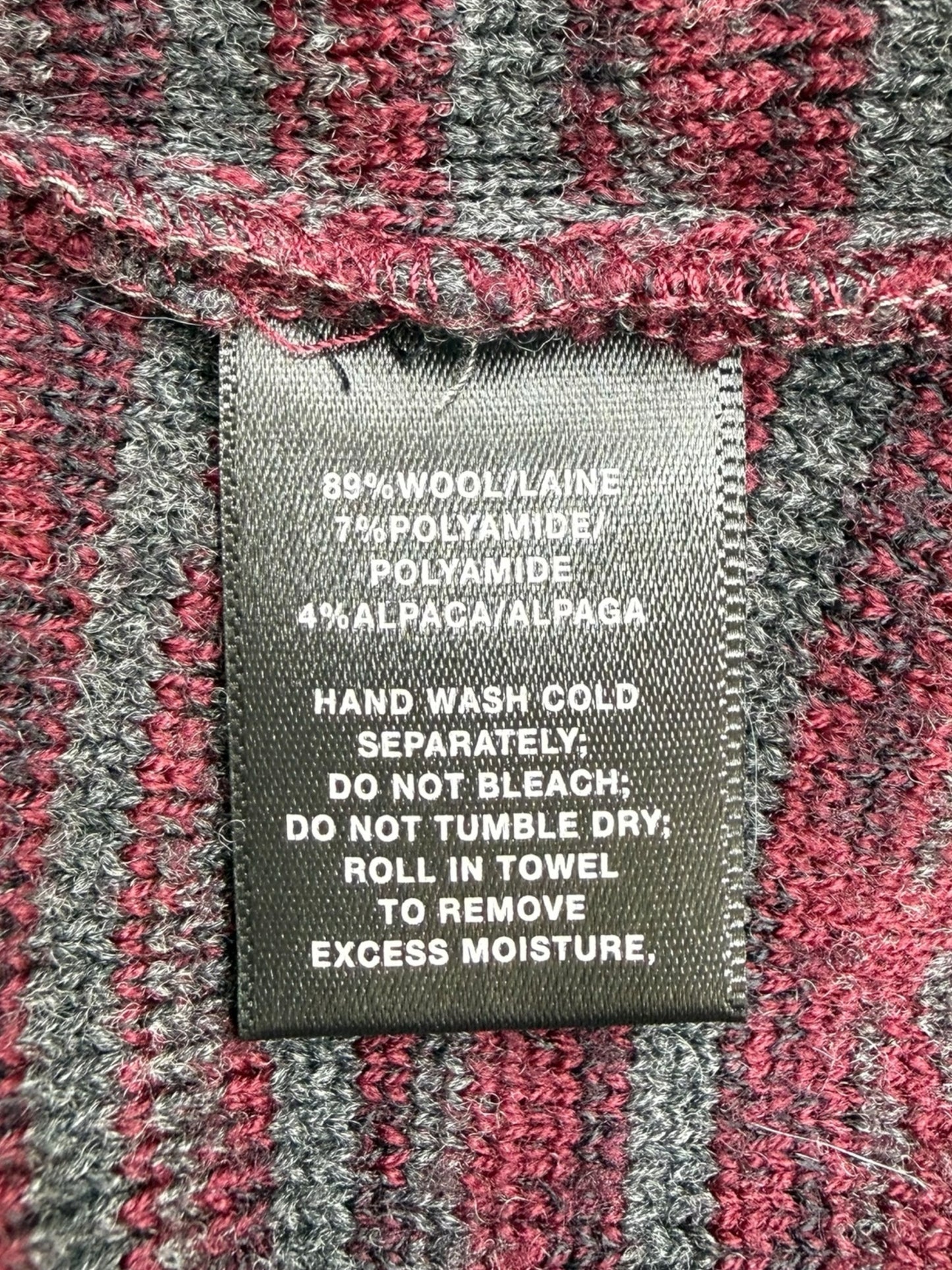 LAFAYETTE 148 NEW YORK Burgundy Wool Alpaca Blend Sweater Size M