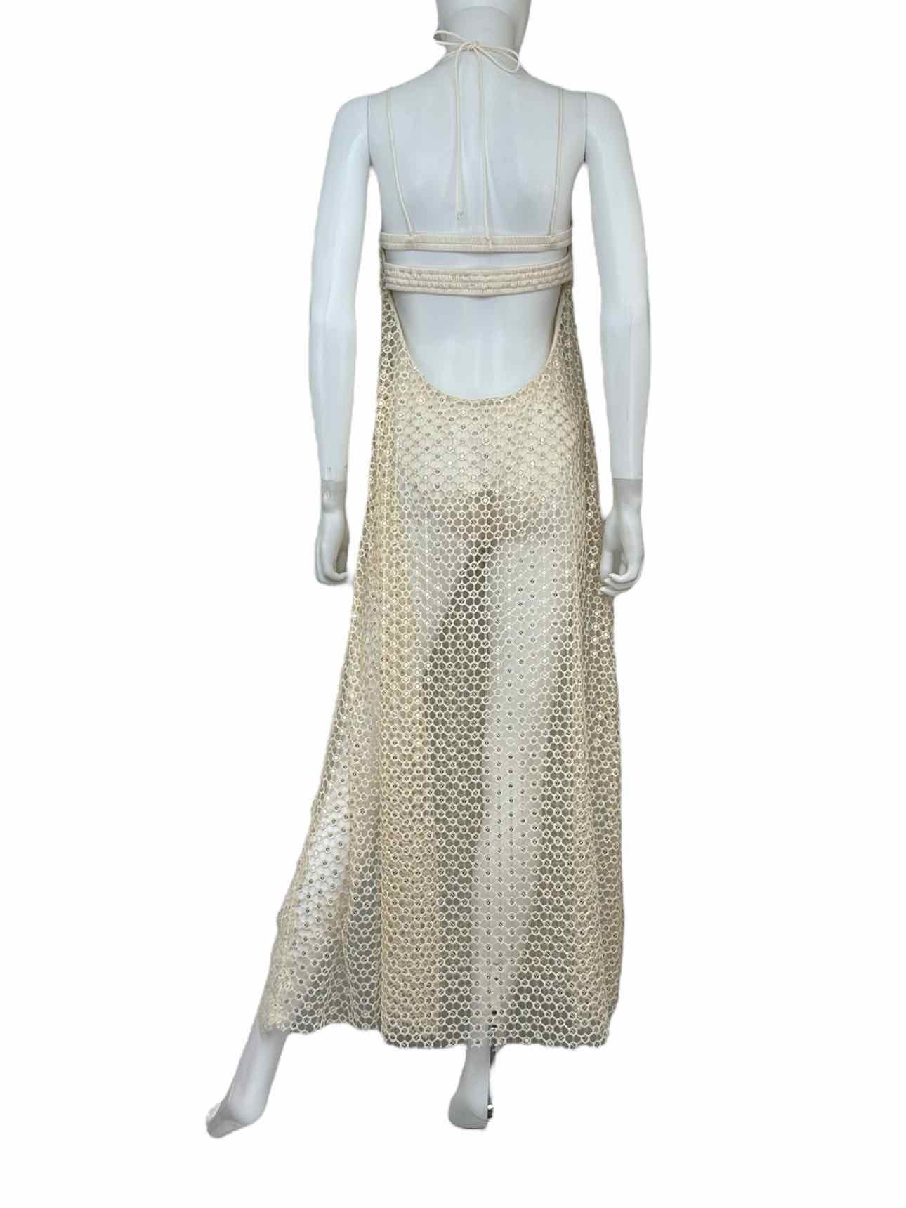 Free People Cream Crochet Maxi Dress Size S