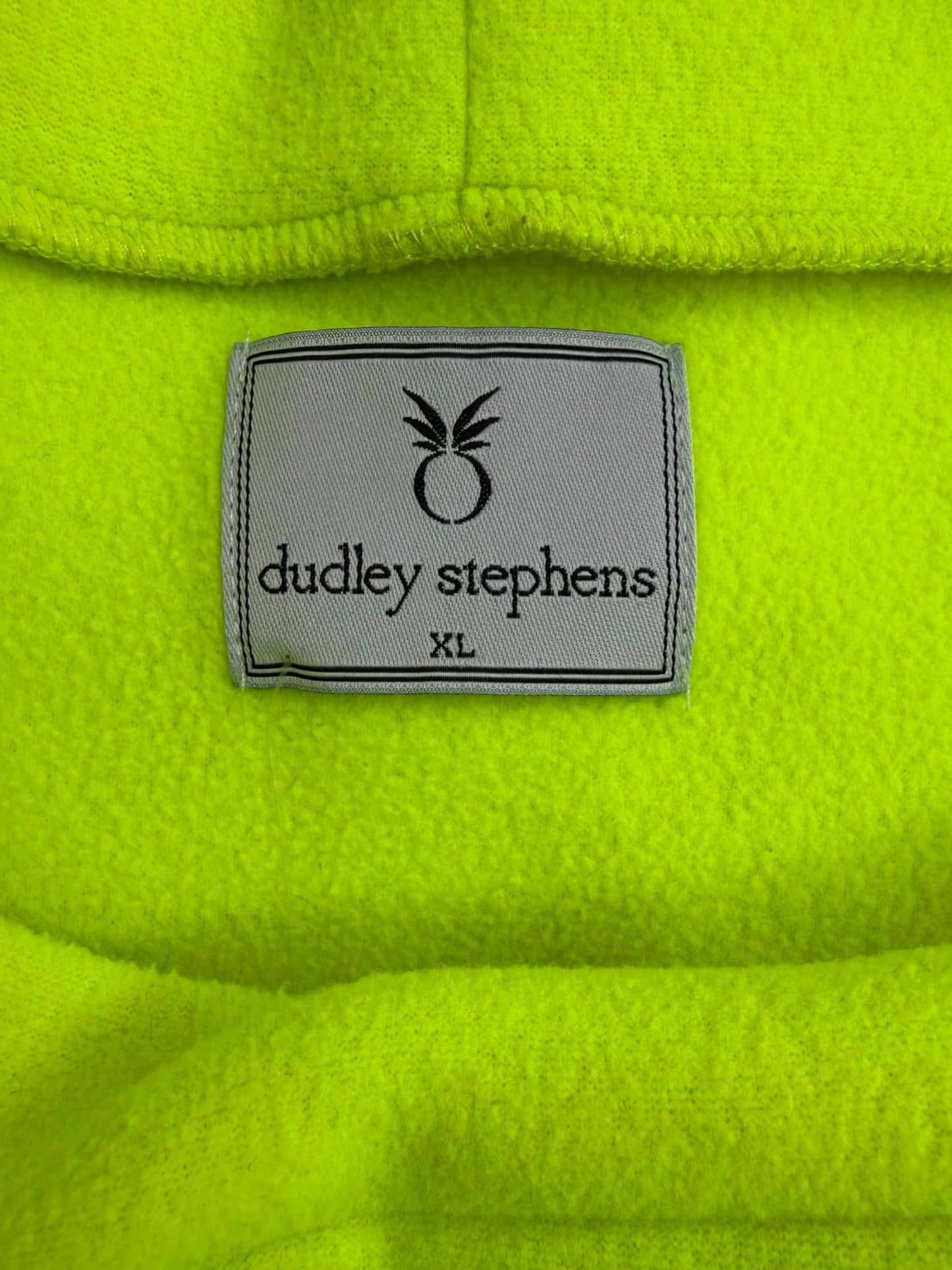 Dudley Stephens Neon Yellow Highland High Low Fleece Top Size XL