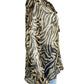 Johnny Was JADE Zebra Print Blouse Size M