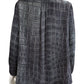 LAFAYETTE 148 NEW YORK Gray Croc Silk Print Blouse Size 10