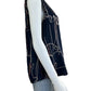 ecru Navy 100% Silk Print Blouse Size M