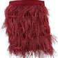 GIANNI BINI Dark Red Feather Mini Skirt Size S