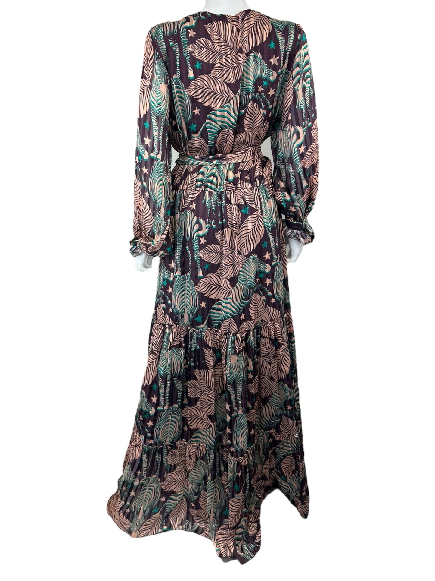 RAMY BROOK NWT 100% Silk Zebra Printed ENYA Dress Size L