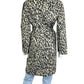 chicos Brown Leopard Print Coat Size S