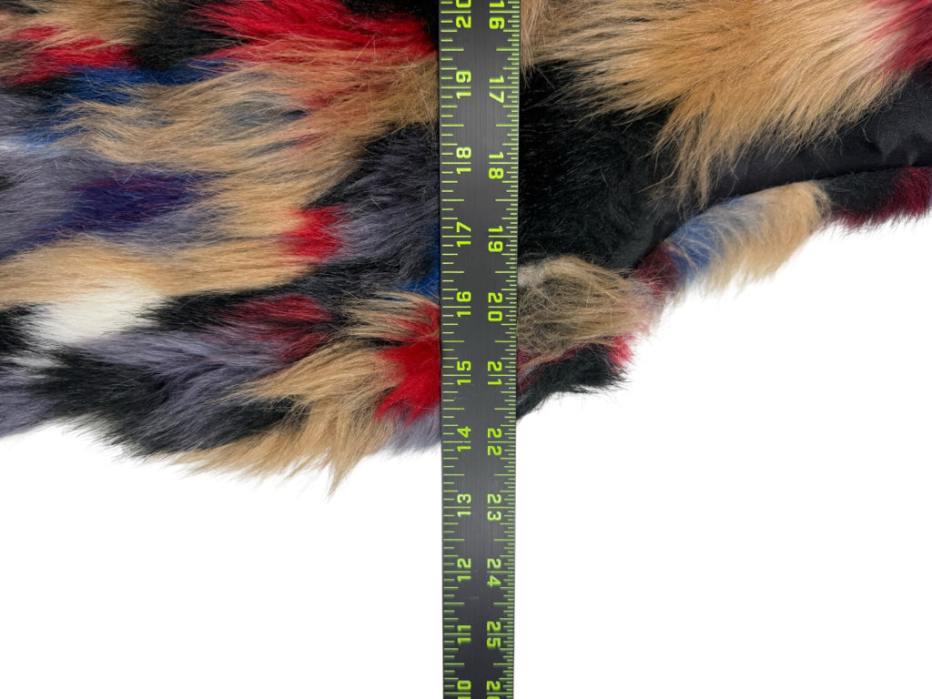 GIANNI BINI Multi-colored Fauc Fur Vest Size XL