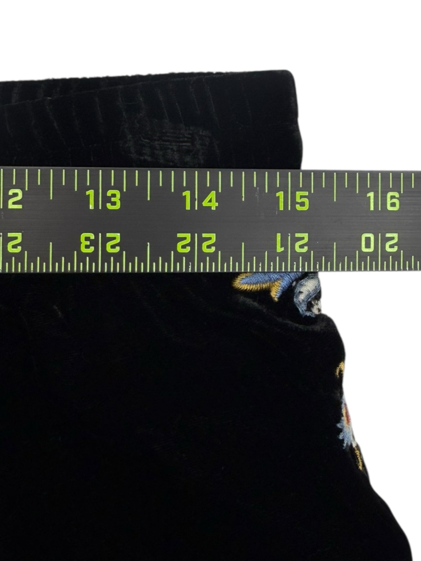 Johnny Was Black Velvet Embroidered 2 PC Knit Set Size M