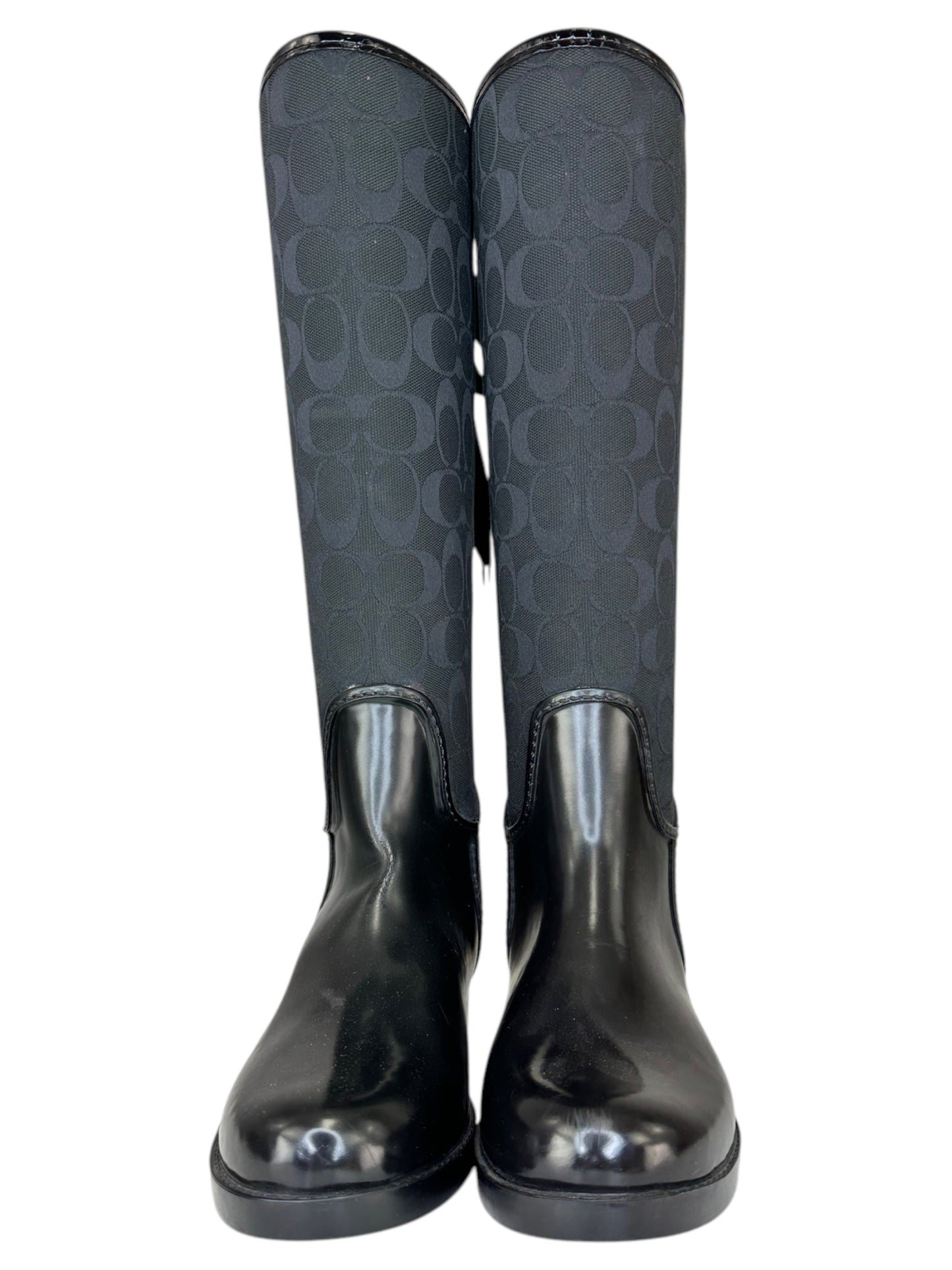 coach Black Rainboot Size 8