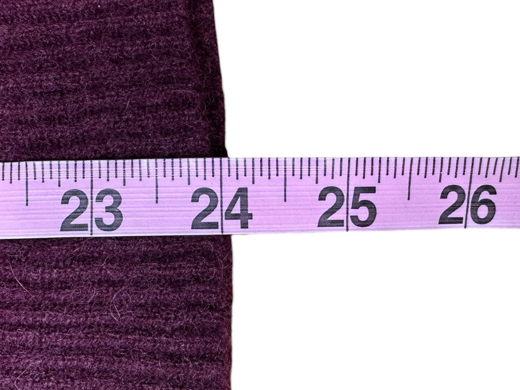 Talbots 100% Cashmere Merlot Ribbed Sweater Size M