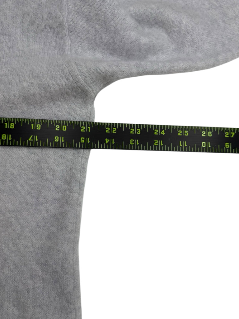 WHITE + WARREN Gray Cashmere Blend Mock Neck Sweater Size L