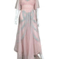 LOVE SHACK FANCY Pink Sheer Maxi Dress With Bow Size 0