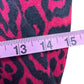 Neiman Marcus Red 100% Cashmere Leopard Print Sweater Size S