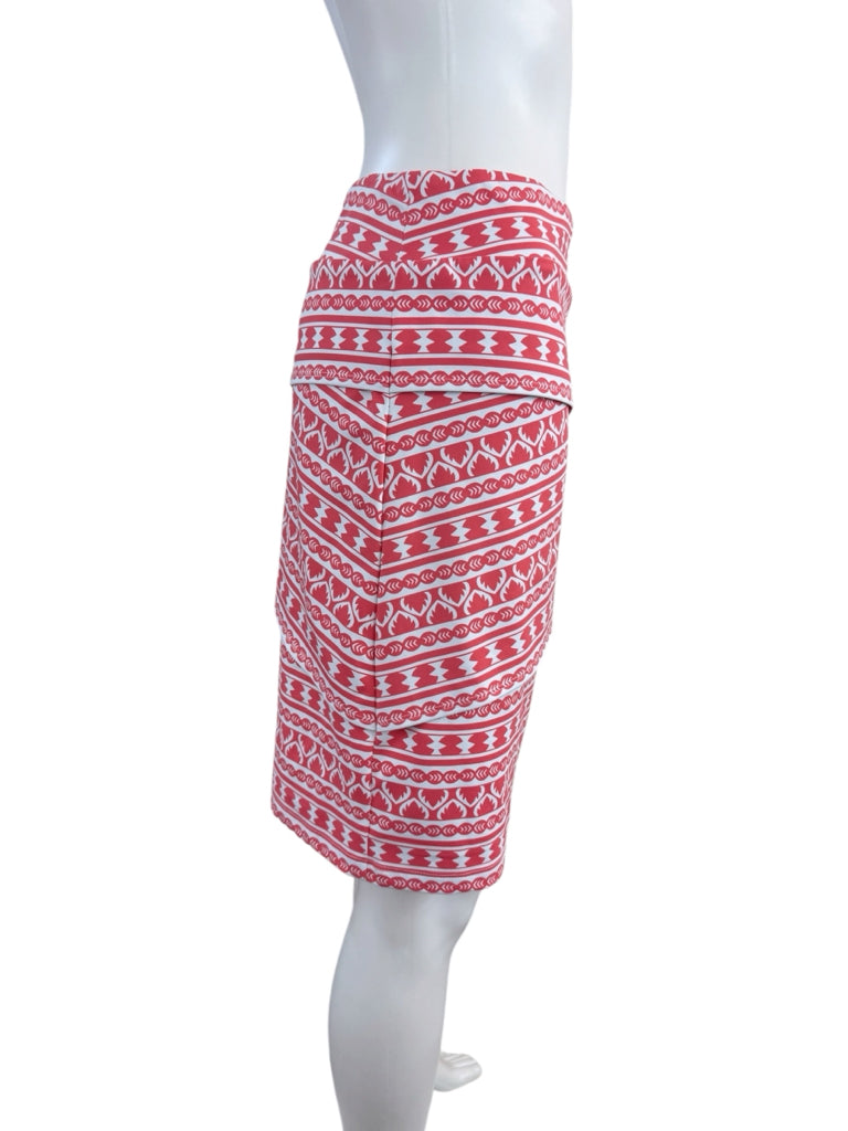 J.Mclaughlin Pink Ribbon Stripe Nicola Skirt Size XS
