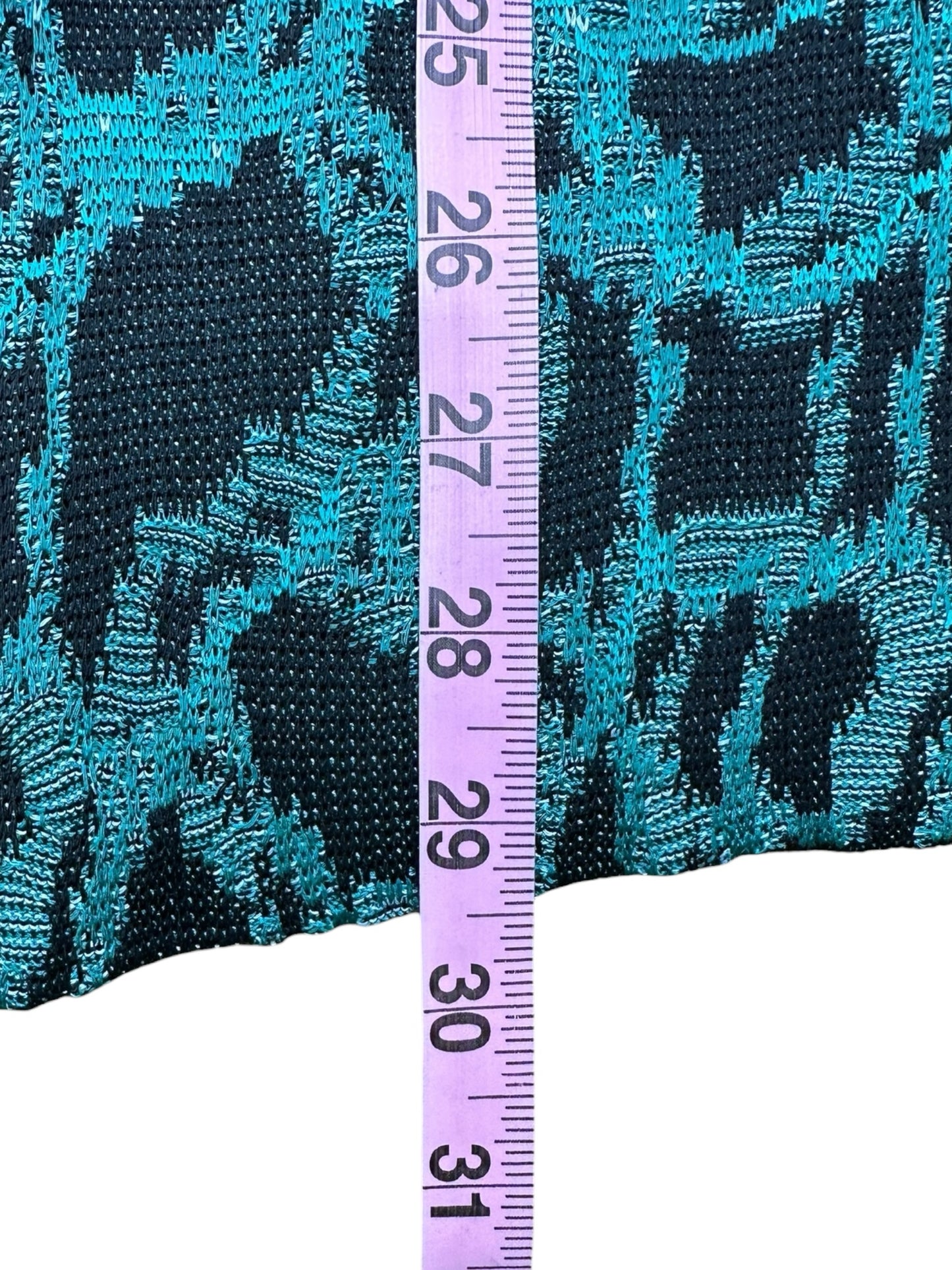 MING WANG Green Jacquard Knit Cardigan Jacket Size S