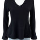 Talbots Black 100% Cashmere Ribbed Sweater Size M