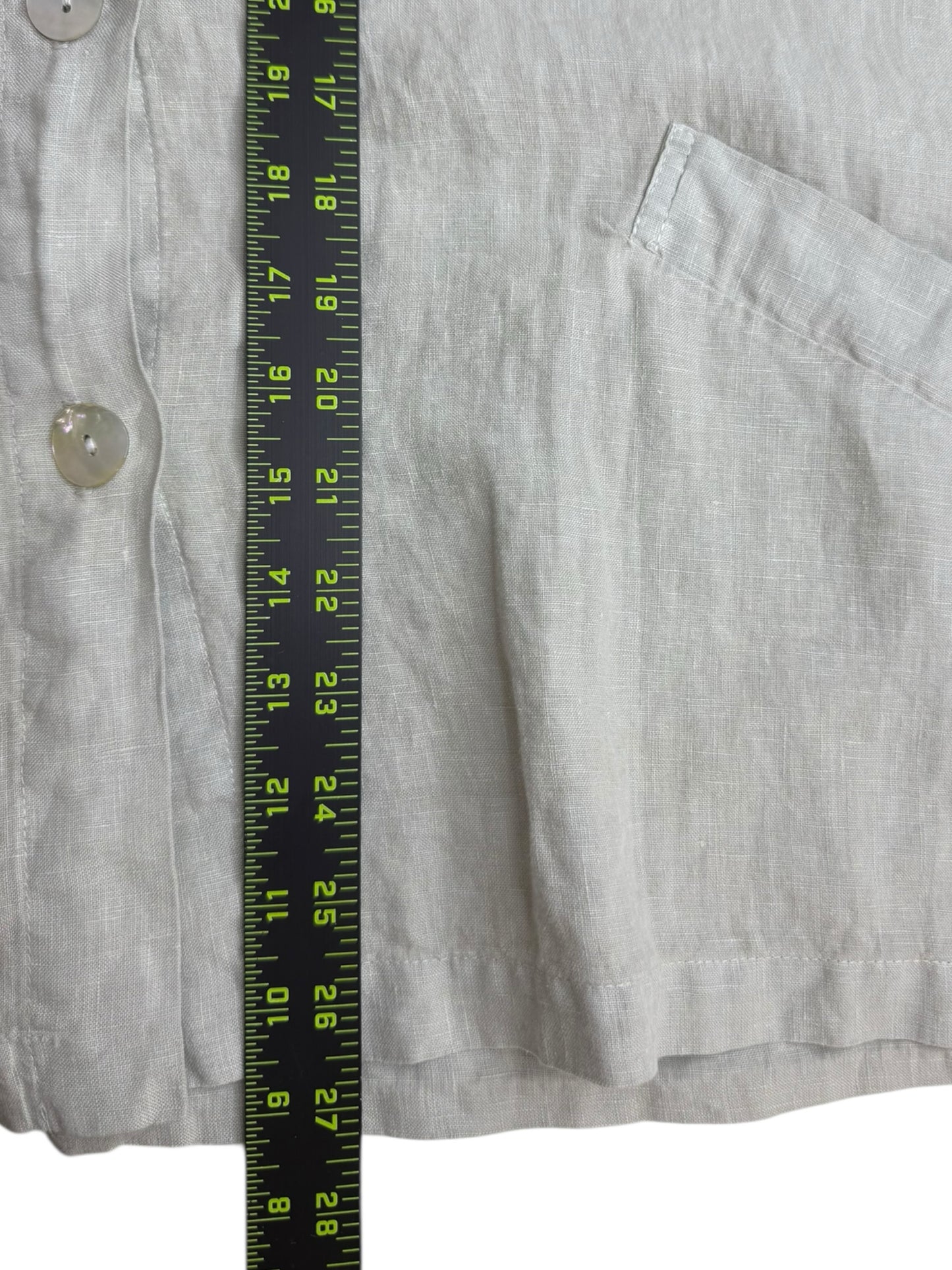 bryn walker Tan 100% Linen Jacket Size 1X
